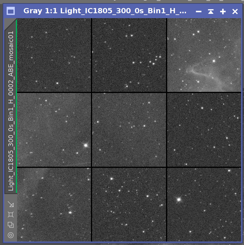 Stars at the edge of a M43 sensor