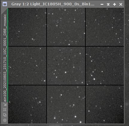 Stars at the edge of a full-frame sensor